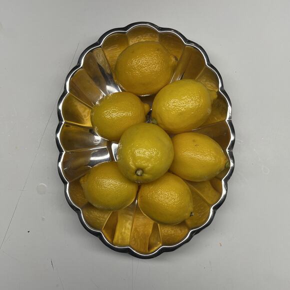 VTG Reed & Barton Fluted Silver Plated Oval Fruit Salad Cookie Serving Platter - Picture 6 of 13